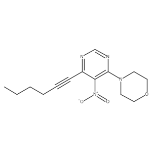 Morpholine, 4-[6-(1-hexyn-1-yl)-5-nitro-4-pyrimidinyl]-结构式