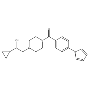 (4-(1H-pyrrol-1-yl)phenyl)(4-(2-cyclopropyl-2-hydroxyethyl)piperazin-1-yl)methanone Structure