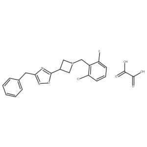 3-Benzyl-5-(1-(2-chloro-6-fluorobenzyl)azetidin-3-yl)-1,2,4-oxadiazole oxalate结构式