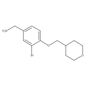 3-Bromo-4-(tetrahydropyran-4-ylmethoxy)benzylamine Structure