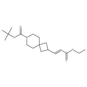 2-[(1E)-3-ethoxy-3-oxo-1-propen-1-yl]-7-azaspiro[3.5]nonane-7-carboxylic acid 1,1-dimethylethyl ester结构式