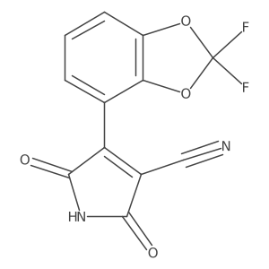 4-(2,2-Difluoro-1,3-benzodioxol-4-yl)-2,5-dioxopyrrole-3-carbonitrile Structure