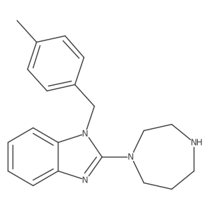 2-(1,4-diazepan-1-yl)-1-(4-methylbenzyl)-1H-benzo[d]imidazole结构式