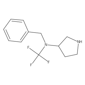 (S)-N-benzyl-N-(trifluoromethyl)pyrrolidin-3-amine结构式