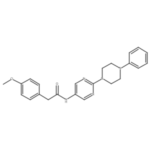 2-(4-Methoxyphenyl)-N-[2-(4-phenylpiperazin-1-YL)pyrimidin-5-YL]acetamide Structure
