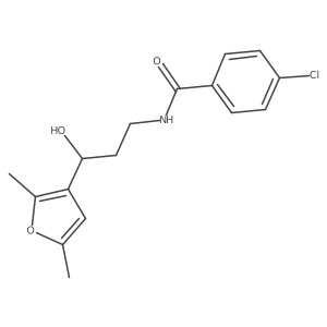 4-Chloro-N-[3-(2,5-dimethylfuran-3-YL)-3-hydroxypropyl]benzamide结构式