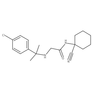2-{[2-(4-chlorophenyl)propan-2-yl]amino}-N-(1-cyanocyclohexyl)acetamide Structure