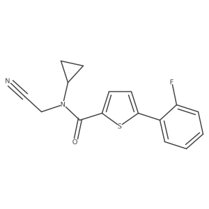 N-(cyanomethyl)-N-cyclopropyl-5-(2-fluorophenyl)thiophene-2-carboxamide结构式