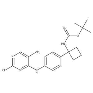 Tert-butyl 1-(4-(5-amino-2-chloropyrimidin-4-ylamino)-phenyl)cyclobutylcarbamate Structure