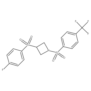 3-((4-Fluorophenyl)sulfonyl)-1-((4-(trifluoromethyl)phenyl)sulfonyl)azetidine Structure