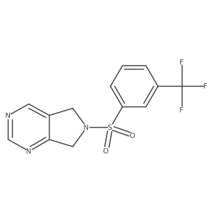 6-((3-(trifluoromethyl)phenyl)sulfonyl)-6,7-dihydro-5H-pyrrolo[3,4-d]pyrimidine Structure
