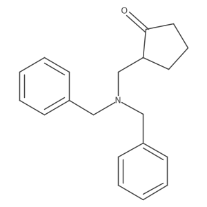 2-[(Dibenzylamino)methyl]cyclopentan-1-one结构式