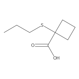 1-(Propylsulfanyl)cyclobutane-1-carboxylic acid结构式