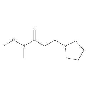 N-methoxy-N-methyl-3-(pyrrolidin-1-yl)propanamide结构式