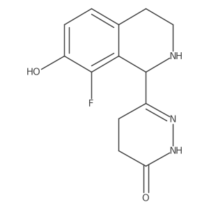 3(2H)-Pyridazinone, 6-(8-fluoro-1,2,3,4-tetrahydro-7-hydroxy-1-isoquinolinyl)-4,5-dihydro- Structure
