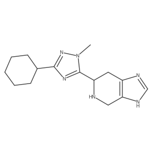 3H-Imidazo[4,5-c]pyridine, 6-(3-cyclohexyl-1-methyl-1H-1,2,4-triazol-5-yl)-4,5,6,7-tetrahydro- Structure