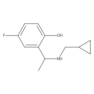 2-{1-[(Cyclopropylmethyl)amino]ethyl}-4-fluorophenol结构式