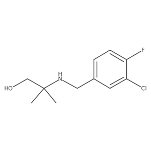 2-{[(3-Chloro-4-fluorophenyl)methyl]amino}-2-methylpropan-1-ol Structure