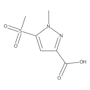 1-Methyl-5-(methylsulfonyl)-1H-pyrazole-3-carboxylic acid Structure