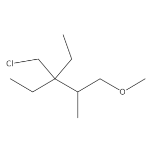 3-(Chloromethyl)-3-ethyl-1-methoxy-2-methylpentane Structure