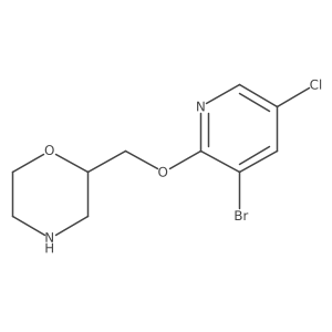 2-{[(3-Bromo-5-chloropyridin-2-yl)oxy]methyl}morpholine结构式