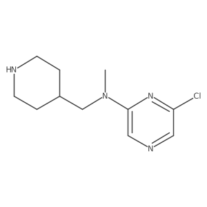 6-chloro-N-methyl-N-[(piperidin-4-yl)methyl]pyrazin-2-amine结构式