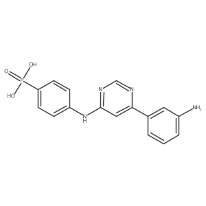 (4-((6-(3-Aminophenyl)pyrimidin-4-yl)amino)phenyl)phosphonic acid结构式