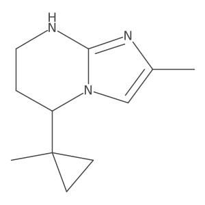 2-Methyl-5-(1-methylcyclopropyl)-5H,6H,7H,8H-imidazo[1,2-a]pyrimidine结构式