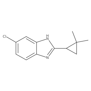 6-chloro-2-(2,2-dimethylcyclopropyl)-1H-1,3-benzodiazole结构式