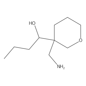 1-(3-(Aminomethyl)tetrahydro-2h-pyran-3-yl)butan-1-ol Structure