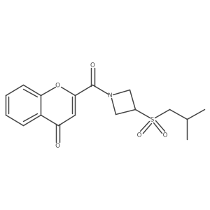 2-(3-(isobutylsulfonyl)azetidine-1-carbonyl)-4H-chromen-4-one Structure