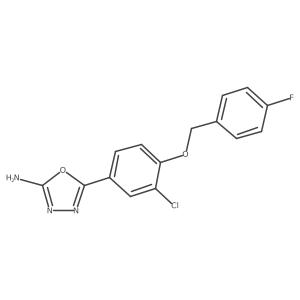 5-(3-Chloro-4-((4-fluorobenzyl)oxy)phenyl)-1,3,4-oxadiazol-2-amine结构式