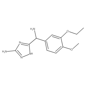 1H-1,2,4-Triazole-3-methanamine, 5-amino-I+/--(3-ethoxy-4-methoxyphenyl)-结构式