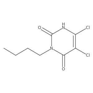 3-Butyl-5,6-dichloropyrimidine-2,4(1H,3H)-dione结构式
