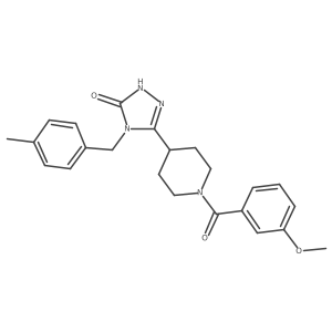 5-[1-(3-methoxybenzoyl)piperidin-4-yl]-4-(4-methylbenzyl)-2,4-dihydro-3H-1,2,4-triazol-3-one Structure