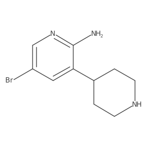 5-Bromo-3-(piperidin-4-yl)pyridin-2-amine结构式