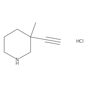 3-Ethynyl-3-methylpiperidine hydrochloride Structure