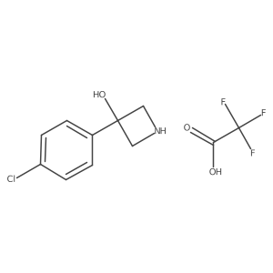 3-(4-Chlorophenyl)azetidin-3-ol, trifluoroacetic acid结构式