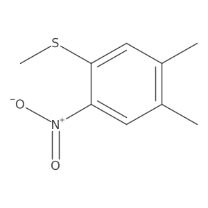 Benzene, 1,2-dimethyl-4-(methylthio)-5-nitro- Structure