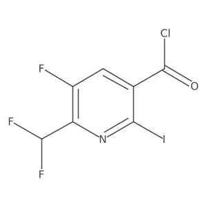 2-(Difluoromethyl)-3-fluoro-6-iodopyridine-5-carbonyl chloride结构式