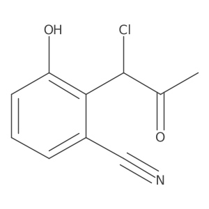 2-(1-Chloro-2-oxopropyl)-3-hydroxybenzonitrile Structure