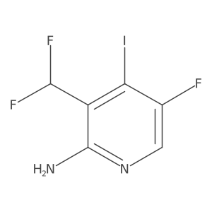 3-(Difluoromethyl)-5-fluoro-4-iodopyridin-2-amine结构式