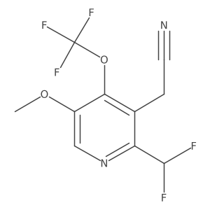 2-(Difluoromethyl)-5-methoxy-4-(trifluoromethoxy)pyridine-3-acetonitrile Structure