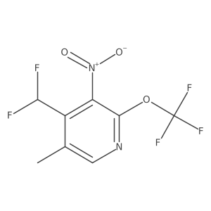 4-(difluoromethyl)-5-methyl-3-nitro-2-(trifluoromethoxy)pyridine结构式