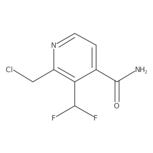 2-(Chloromethyl)-3-(difluoromethyl)pyridine-4-carboxamide结构式