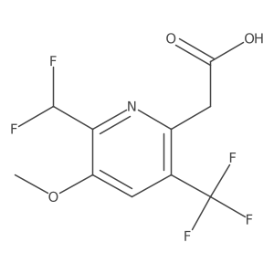 2-(Difluoromethyl)-3-methoxy-5-(trifluoromethyl)pyridine-6-acetic acid Structure