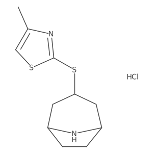 3-[(4-Methyl-1,3-thiazol-2-yl)sulfanyl]-8-azabicyclo[3.2.1]octane hydrochloride Structure
