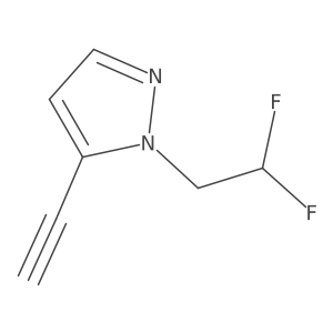 1-(2,2-Difluoroethyl)-5-ethynylpyrazole Structure