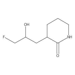 3-(3-Fluoro-2-hydroxypropyl)piperidin-2-one Structure