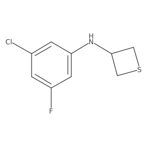 N-(3-Chloro-5-fluorophenyl)thietan-3-amine结构式